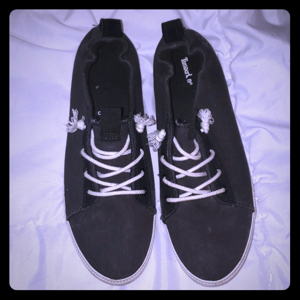 Timberland Black Slip-ons size 9.5
